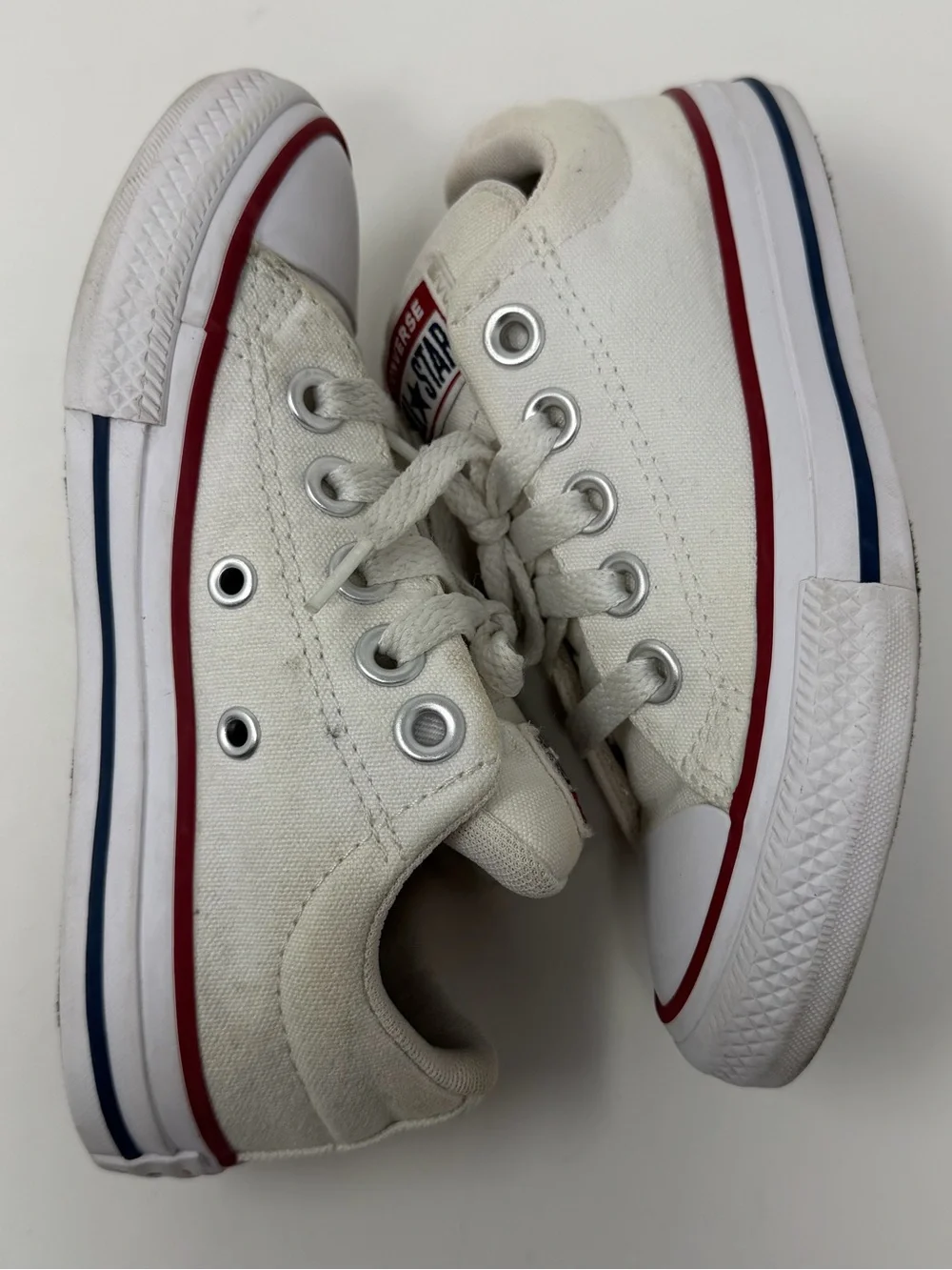 Converse Kids' White Canvas Low-Top Sneakers - All Star Sz. 11y
